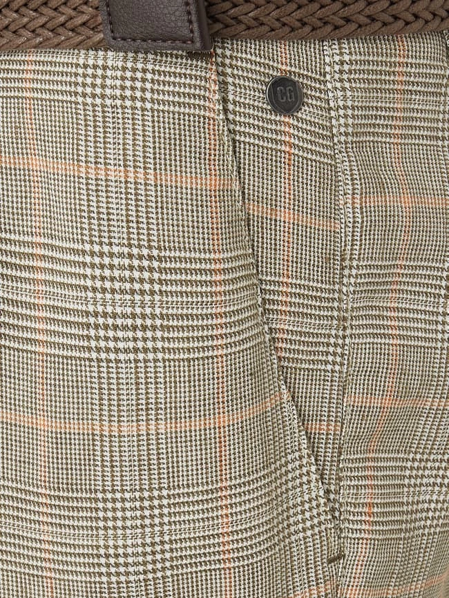 CG - Club Of Gents Anzughose Aus Leinenmischung Modell 'Cody' - Grün 2 CG - Club Of Gents Anzughose Aus Leinenmischung Modell 'Cody' - Grün – Bild 2