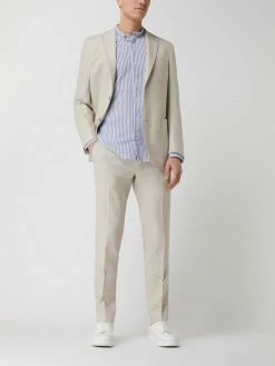 Carl Gross Modern Fit Hose Aus Leinenmischung Modell 'Tomte' - Beige