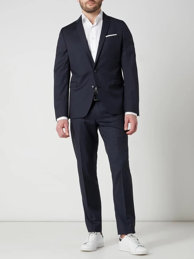 Cinque Slim Fit Anzughose Aus Schurwolle Modell 'Cimelotti-H' - Marineblau 1 Cinque Slim Fit Anzughose Aus Schurwolle Modell 'Cimelotti-H' - Marineblau