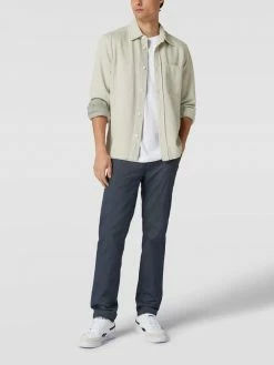 Brax Straight Fit Stretchhose Mit Logo-Detail - Marineblau