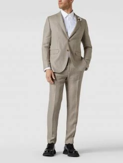 CG - Club Of Gents Anzughose Mit Leinen - Beige