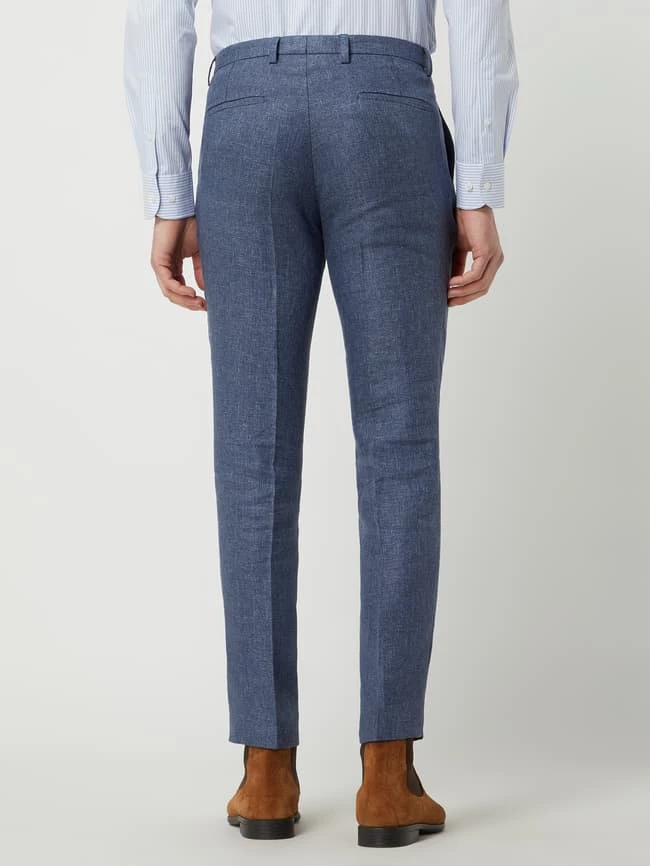 CG - Club Of Gents Slim Fit Anzughose Aus Leinen-Lyocell-Mix Modell 'Paco' - Blau 5 CG - Club Of Gents Slim Fit Anzughose Aus Leinen-Lyocell-Mix Modell 'Paco' - Blau – Bild 5