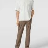 Christian Berg Men Straight Fit Chino Mit Stretch-Anteil - Taupe
