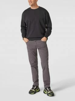 Ralph Lauren Shop 12 Brax Straight Fit Chino Mit Label-Detail Modell 'Cadiz' - Graphit