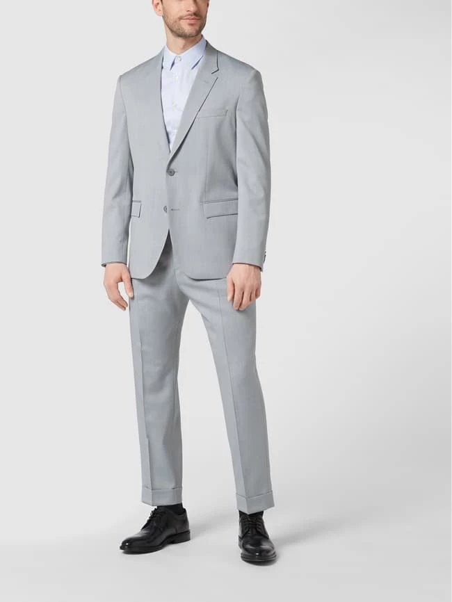 HUGO Anzughose Aus Schurwolle Modell 'Silver212' - Blau 1 HUGO Anzughose Aus Schurwolle Modell 'Silver212' - Blau