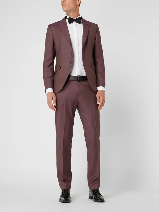 Wilvorst Anzughose Aus Wolle - Bordeaux Rot 1 Wilvorst Anzughose Aus Wolle - Bordeaux Rot