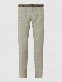 CG - Club Of Gents Anzughose Aus Leinenmischung Modell 'Cody' - Grün