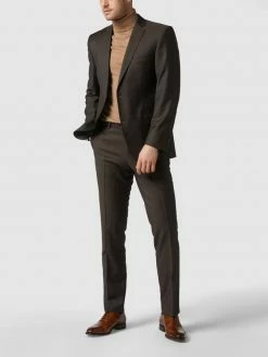 Carl Gross Modern Fit Anzughose Aus Schurwolle - Mittelbraun