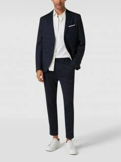 Cinque Anzughose Mit Karomuster Modell 'Beppe' - Marineblau
