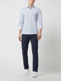 Bugatti Hose Mit Stretch-Anteil - Blau Meliert