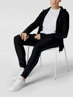 BOSS Athleisurewear Trainingshose Mit Kontraststreifen Modell 'Hicon Gym' - Dunkelblau