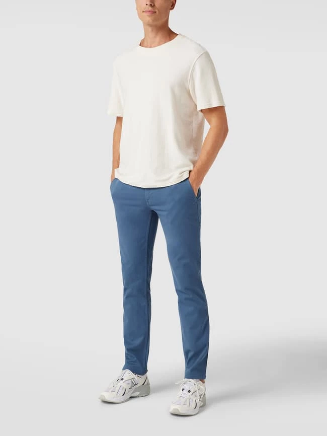 BOSS Casualwear Slim Fit Chino Mit Label-Patch Modell 'Schino' - Blau 1 BOSS Casualwear Slim Fit Chino Mit Label-Patch Modell 'Schino' - Blau